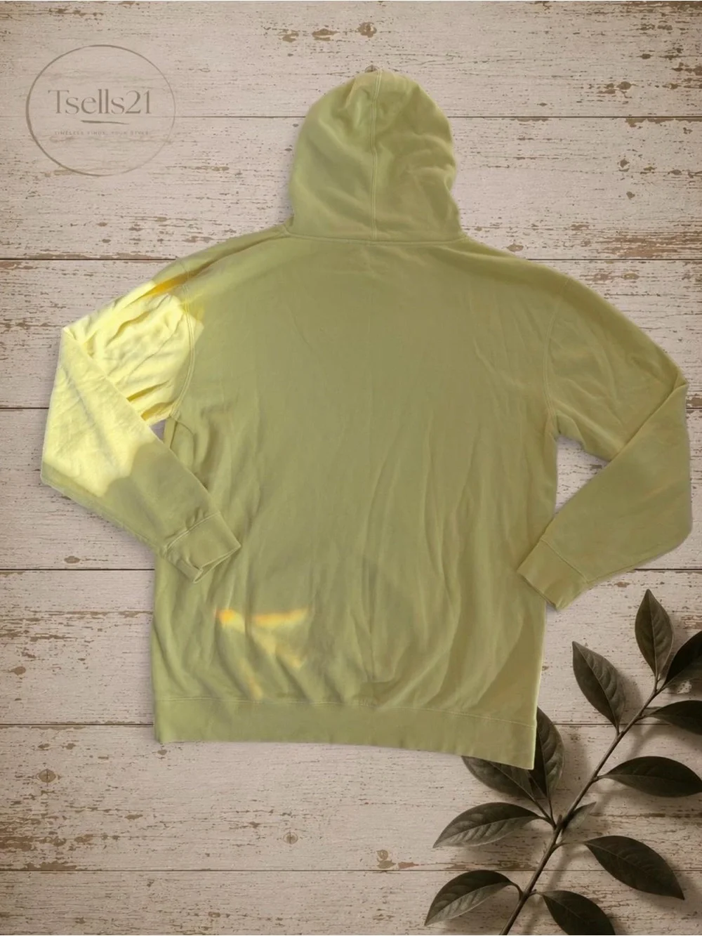 Topo Chico Cotton Blend Graphic Pullover Hoodie - Pastel Yellow - Size XL